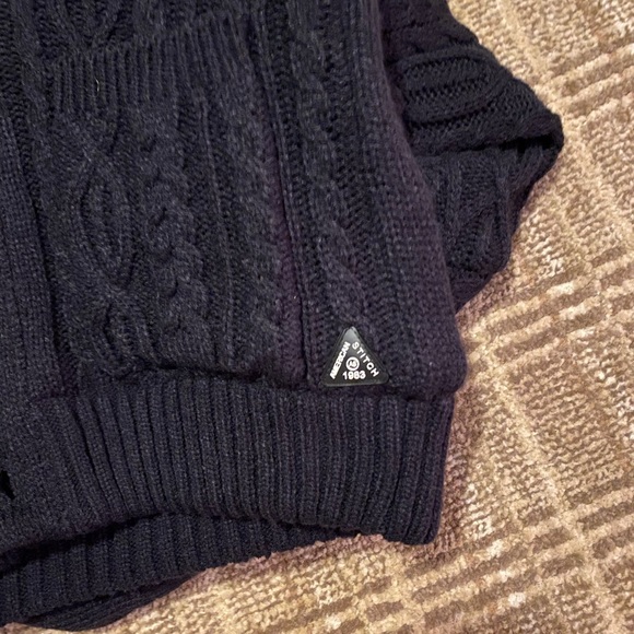 NWOT American Stitch Shawl Collar Button Front Cable Knit Cardigan M - Picture 2 of 12